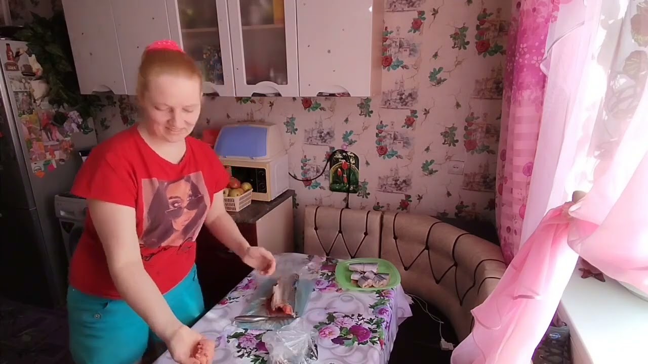 Закупка продуктов.Разделка рыбы.Готовка 