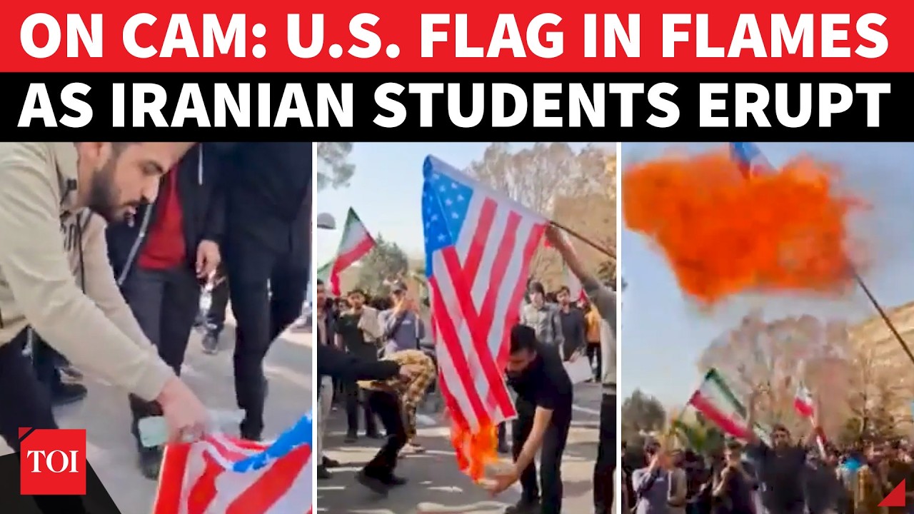 'DEATH TO AMERICA;: Iran Students Shock Trump; US Flag set On Fire On Tehran Univ Campus