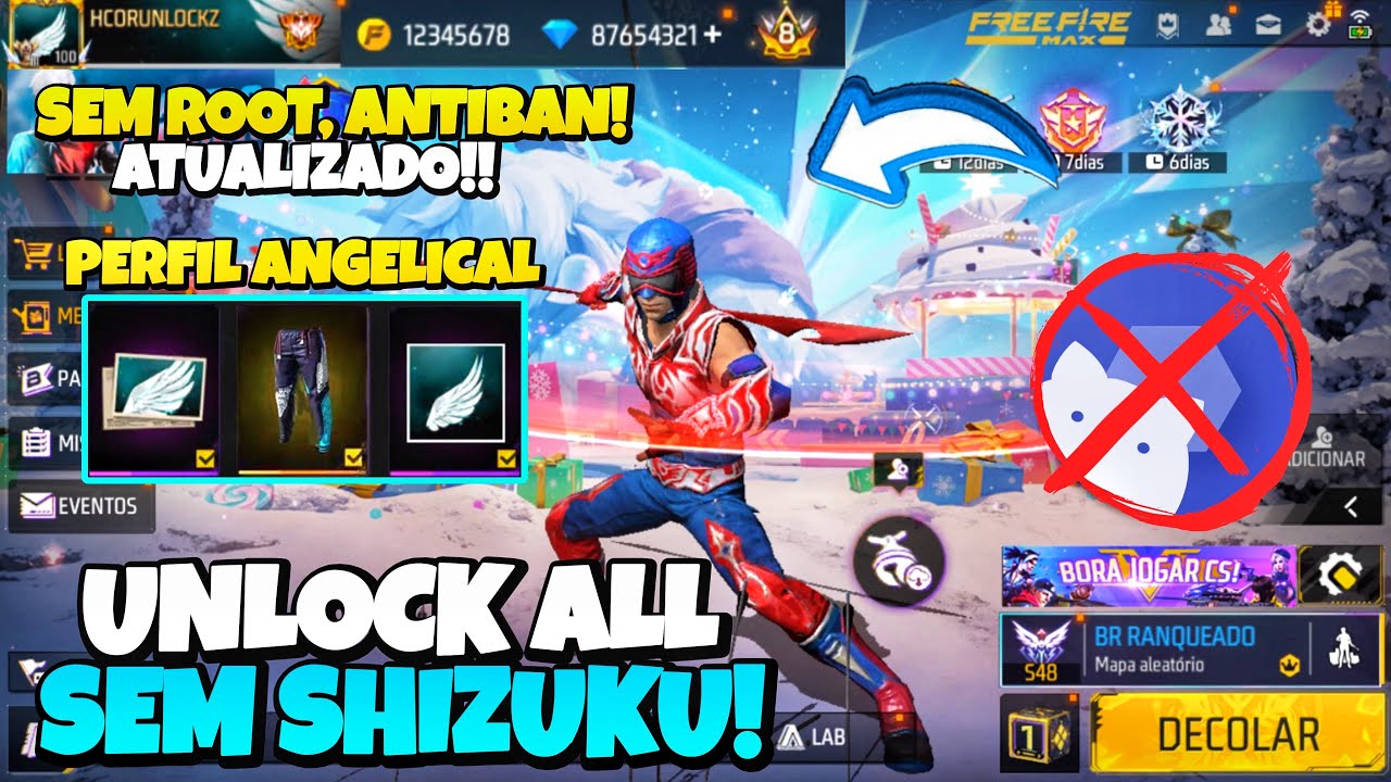 (SAIU, UNLOCK VIP😱) COMO COLOCAR UNLOCK ALL NO FREE FIRE ATUALIZADO - LIBERA TODAS AS SKINS DO FF