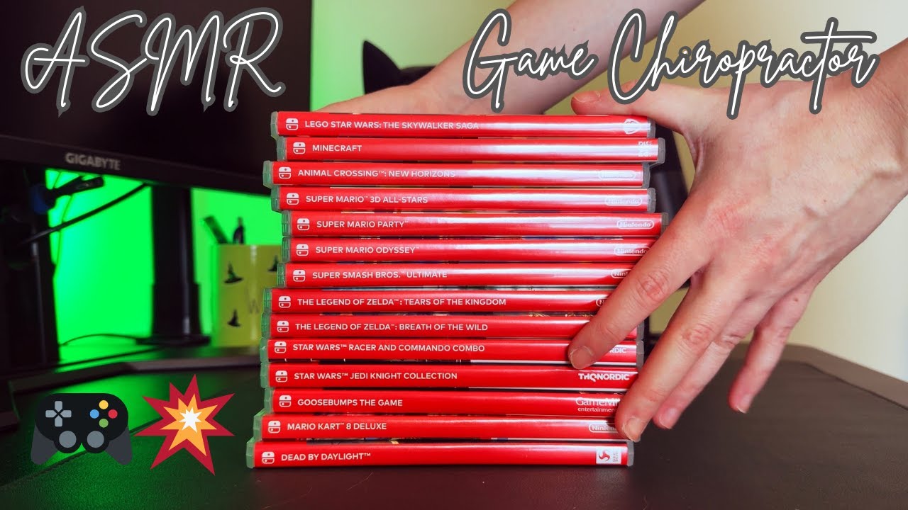 🎮💥ASMR Game Case Chiropractor | Crunchy Pops & Clicks | Nintendo Switch | Whispered