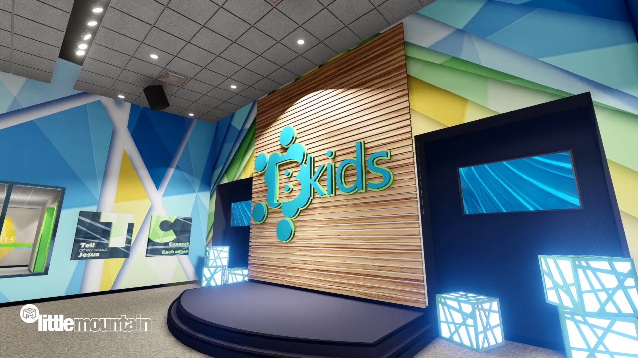 Modern Kids Ministry Interior Theming Design