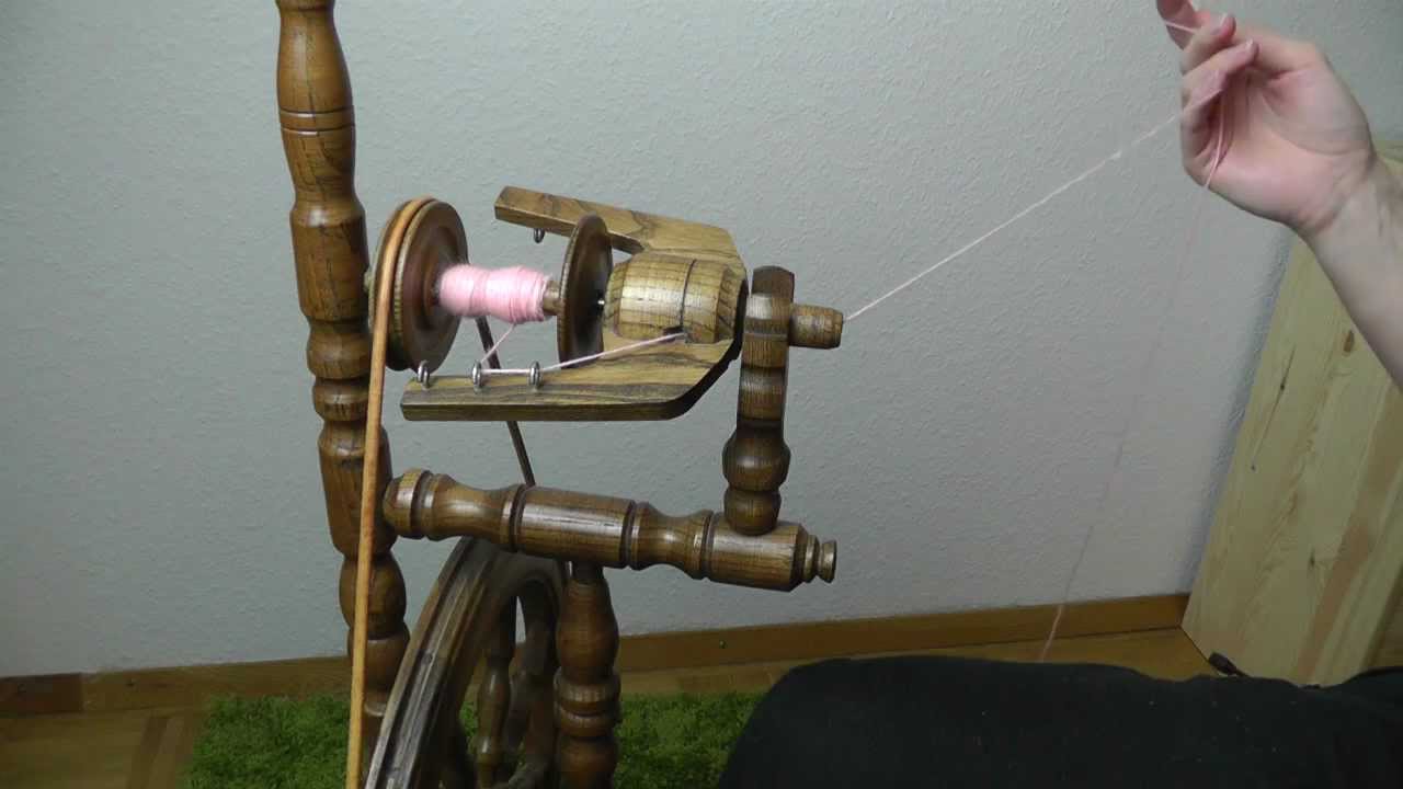 Spinnrad Übungen vor dem Spinnen