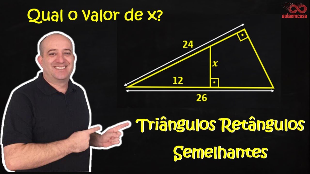 Tri&acirc;ngulos Ret&acirc;ngulos e Semelhantes - Prof. Denis Rocha