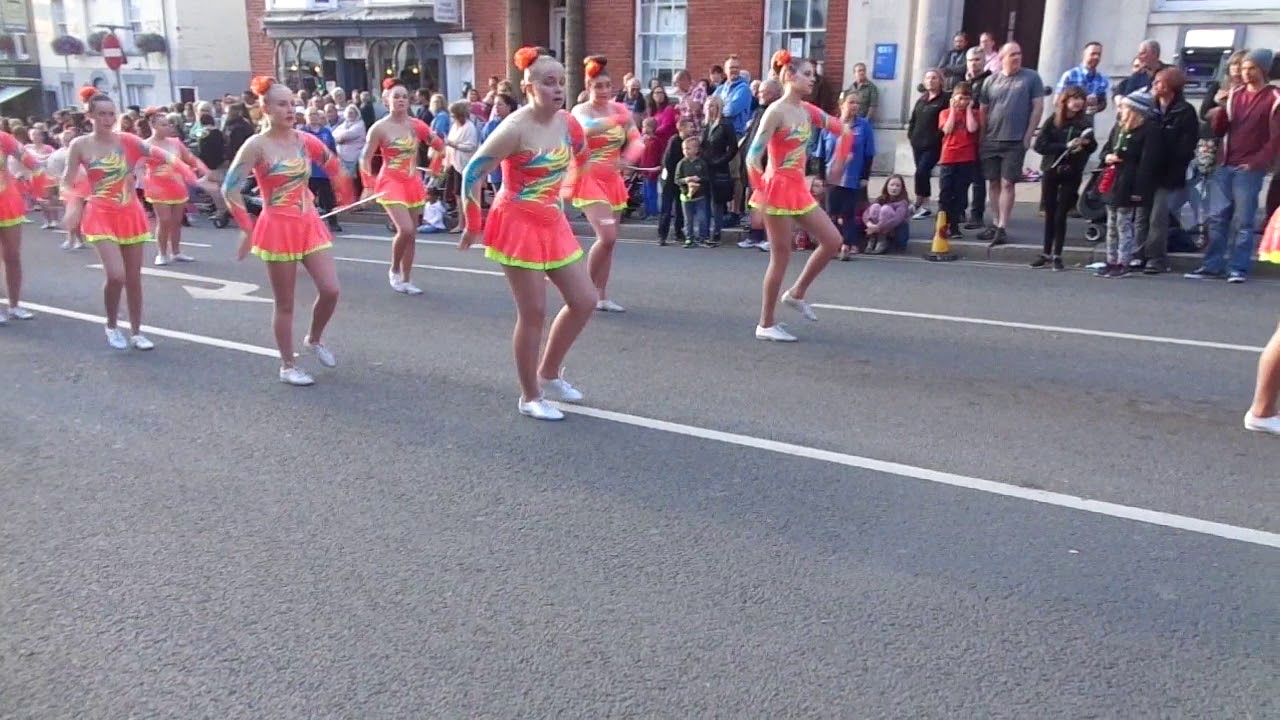 Lyme Regis Majorettes at bridport carnival 2017