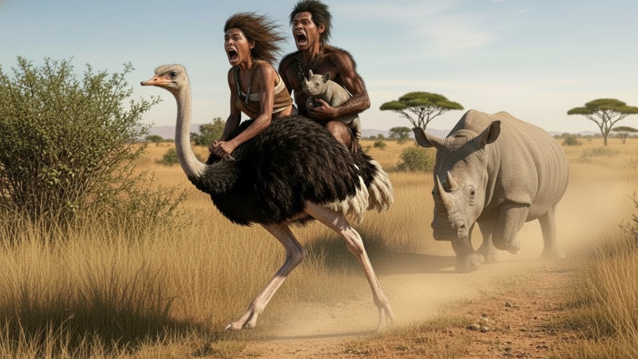 ⚡ Hace 3.1M de Años: Homo Habilis VS Rinoceronte Gigante – Encuentro Mortal
