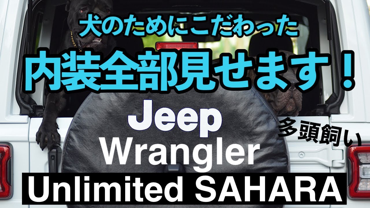 [おしゃれな 多頭飼い] 超大型犬用 こだわりの ジープ新車 内装全て見せます！ Jeep Wrangler unlimited SAHARA