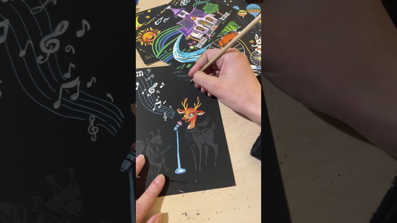 Scratch Art Postcard #scratchart #kidsactivities #easyandsimple