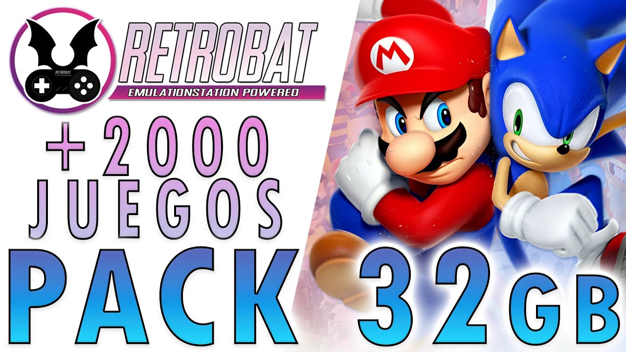 🎮 Retrobat con m&aacute;s de 2000 Juegos Retro 😱 | Pack 32GB 👾 | Nostalgia al 100% 🎮
