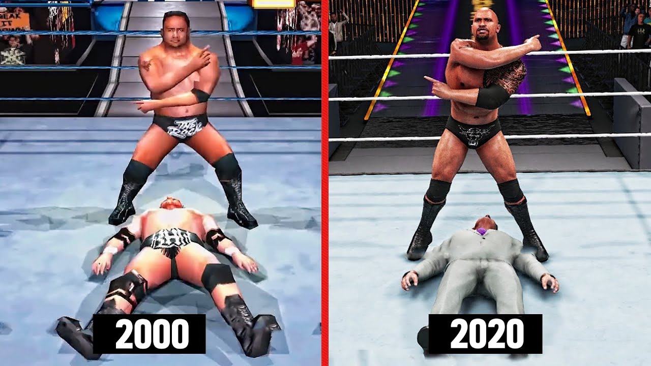 WWE 2K20 The Evolution Of People's Elbow! (WWE Games)