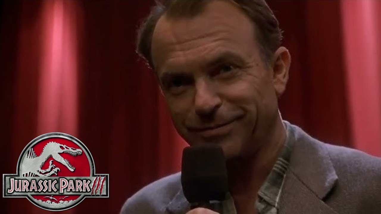 Jurassic Park 3 (2001) - La conferencia de Alan Grant en el auditorio