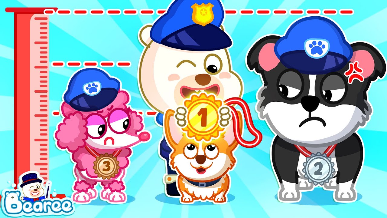 What Makes the Best Police Puppy? Intelligence & Courage, Not Size | Pets Cartoon | Bearee Kids Show