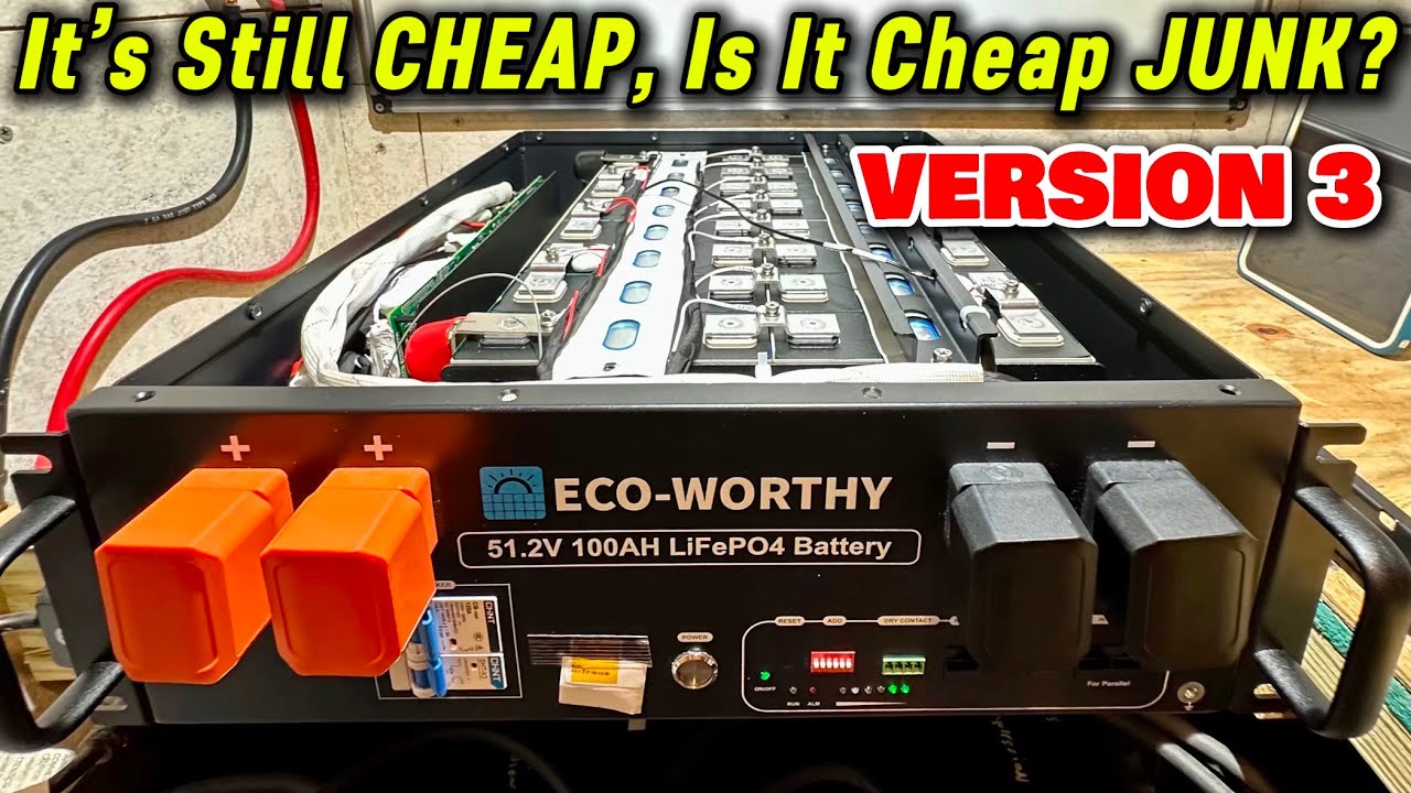 $799 ECO-WORTHY 51.2V 100Ah LiFePO4 Server Rack Battery Version 3, Review & Teardown