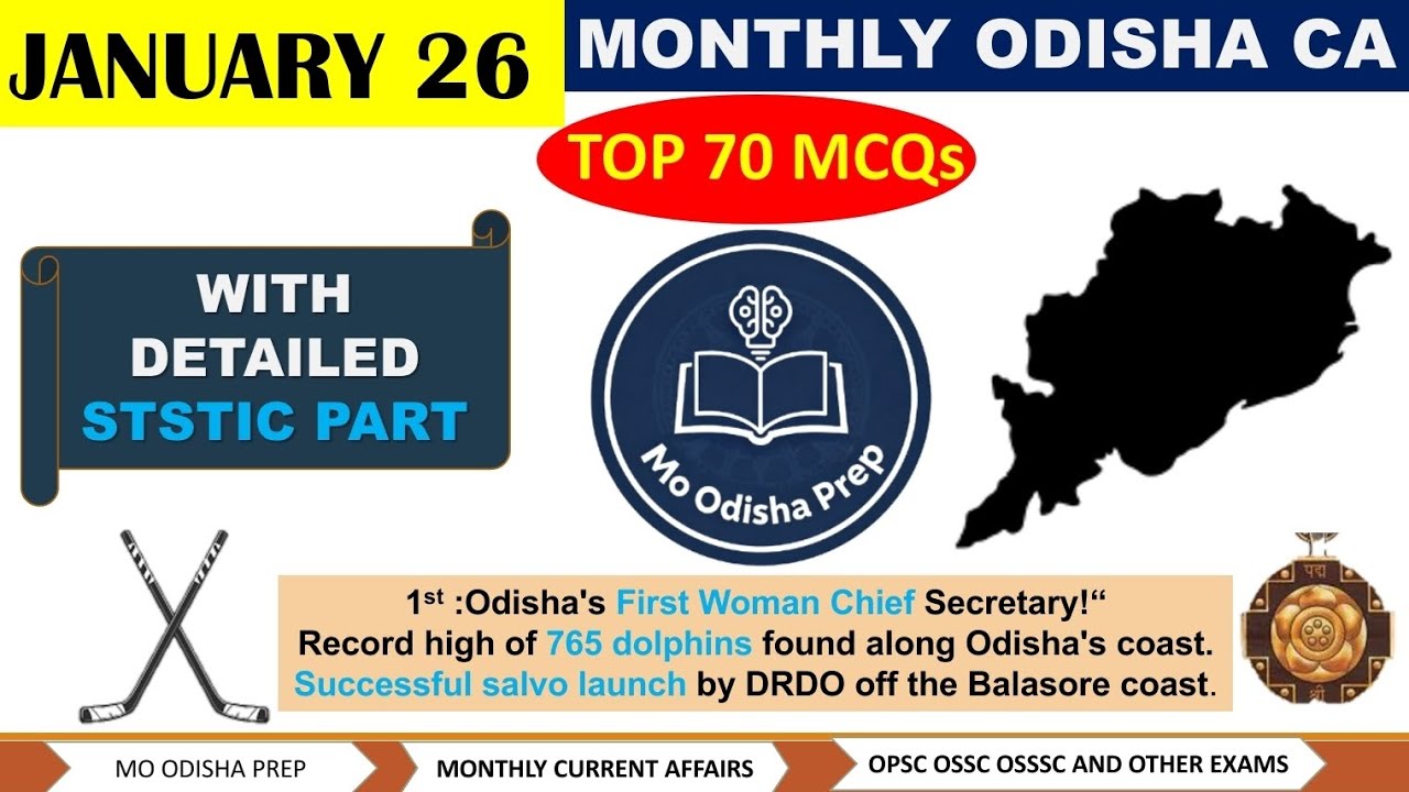Odisha Current Affairs January 2026 | OPSC OSSC OSSSC | Odisha GK