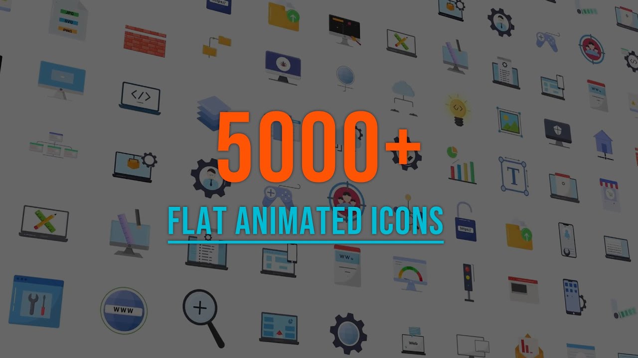 أكثر من 5000 أيقونة متحركة احترافية للافتر افكت | motion graphics icon