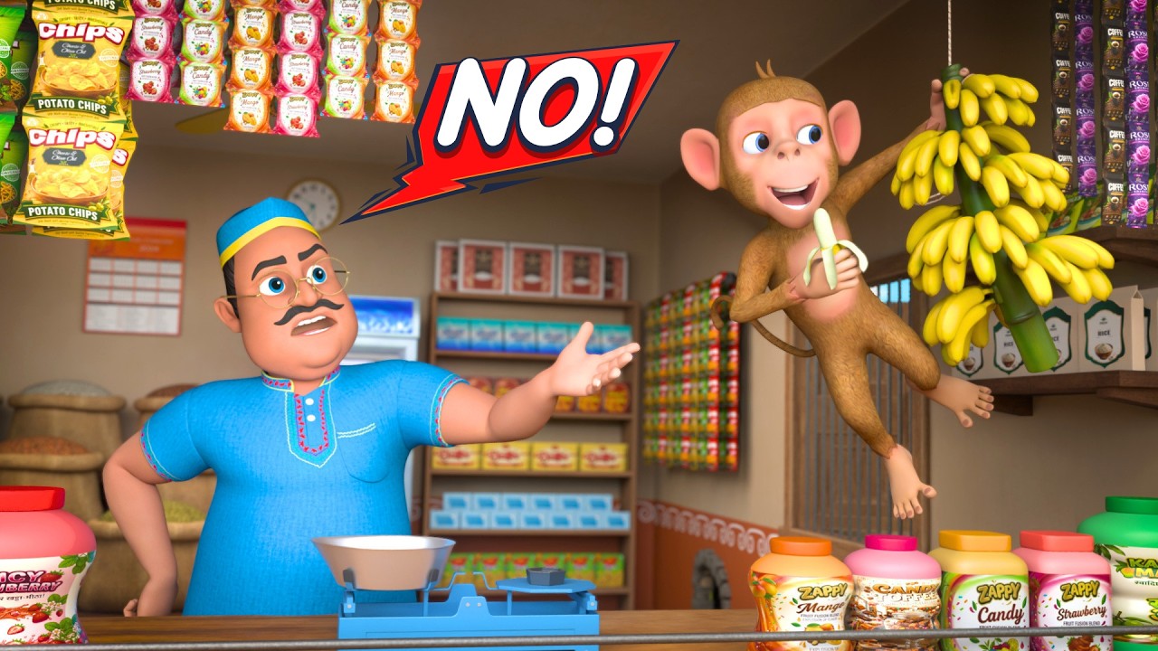 Lalaji Ne Kholi Dukan | लालाजी और बंदर | Popular Hindi Rhymes - Zappy Toons
