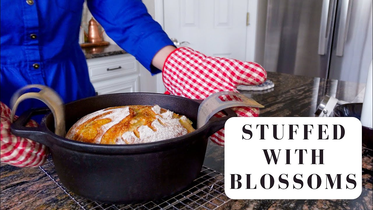 Sourdough Baked with Flowers 🌼 | Garden-Inspired Bread with Stuffed Zucchini Blossoms