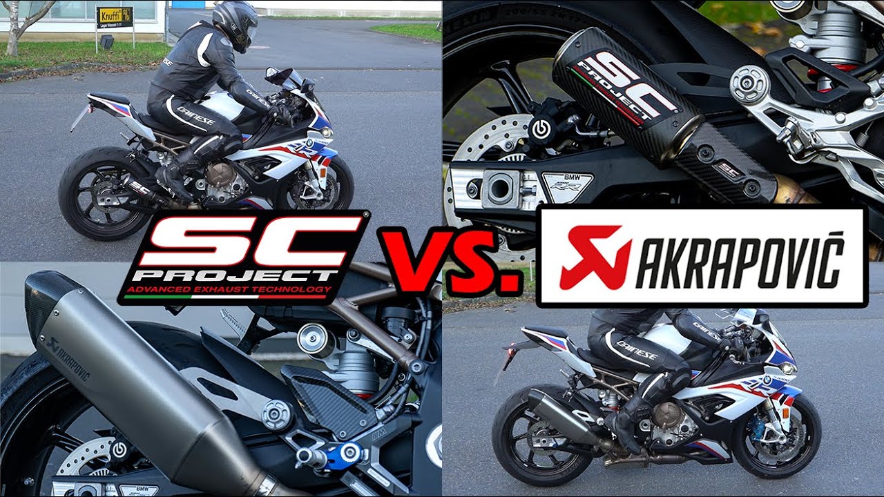 BMW S1000RR - SC Project VS. Akrapovic Sound Vergleich mit dB Messung 2022