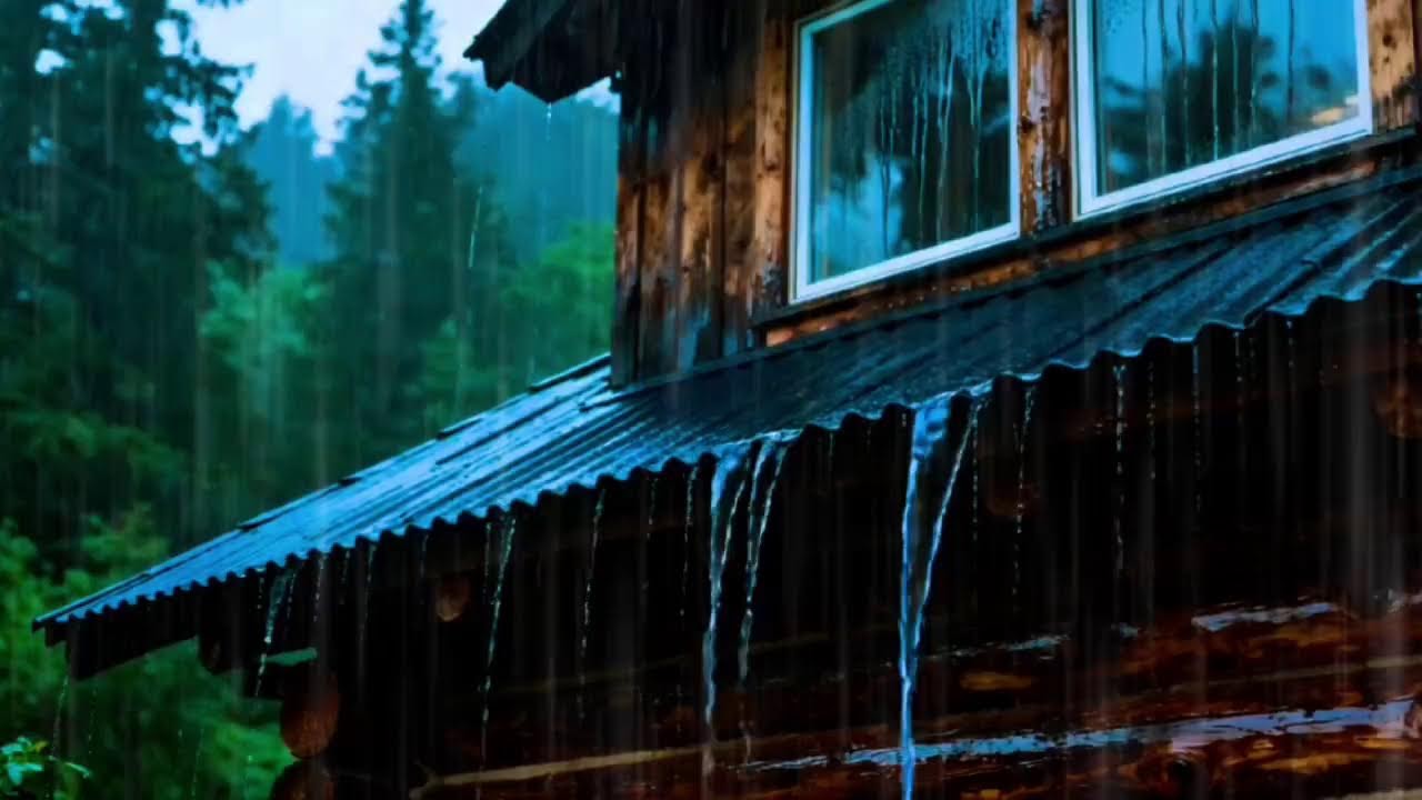Heavy Rain & Distant Thunder Sounds for Deep Sleep in the night