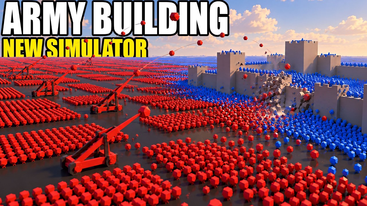This New BATTLE SIMULATOR has LARGEST Battles with ARMY SHAPES?!