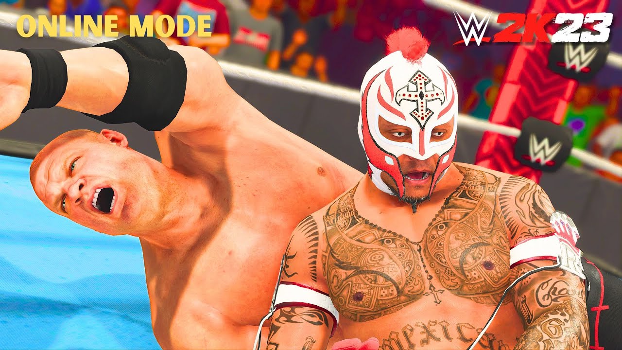 Этот парень не перестанет пинаться на НУЛЕ??? (WWE 2K23 Онлайн)