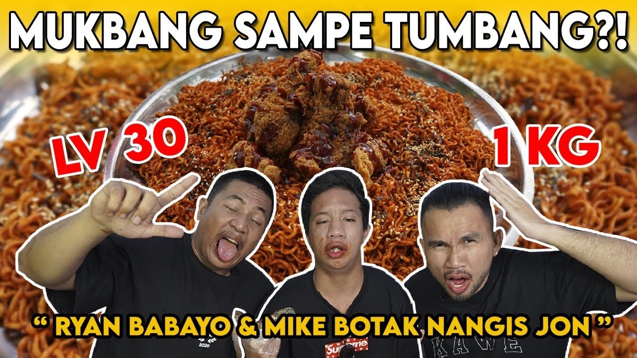 RYAN BABAYO MENGGILA‼️ MUKBANG 1 KG SAMYANG + RICHEESE LV 5 🔥🔥🔥