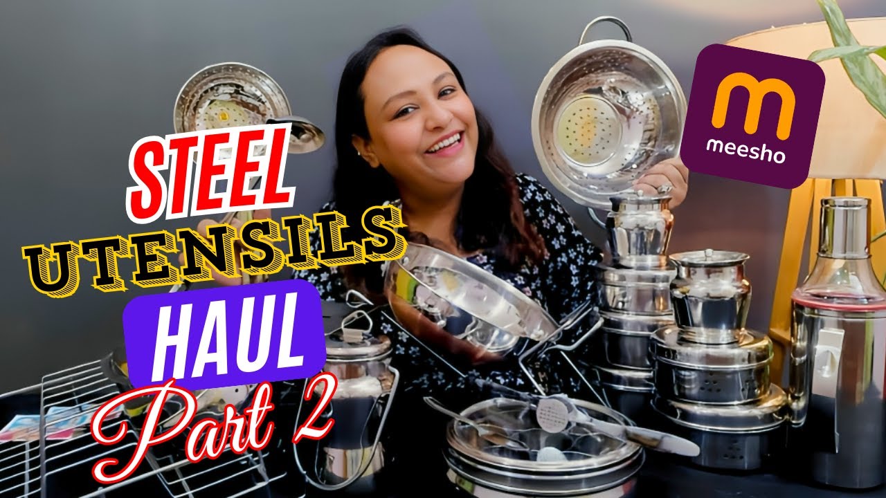 Meesho Steel Utensils Haul Part 2 | Meesho Stainless Steel Bartan Haul | Affordable Bartan Review