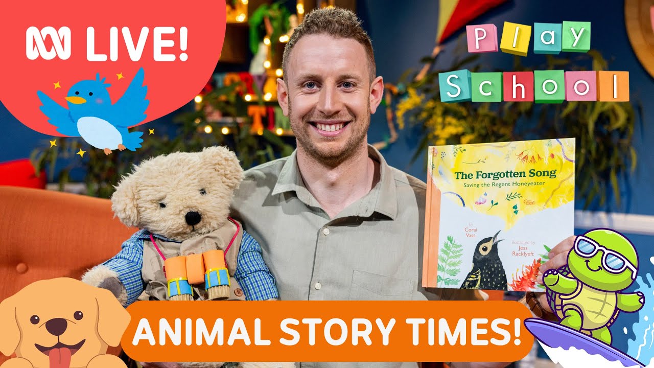 🔴 Animal Story Time 🐸🐝🐖🦆 Play School Book Week Live Stream