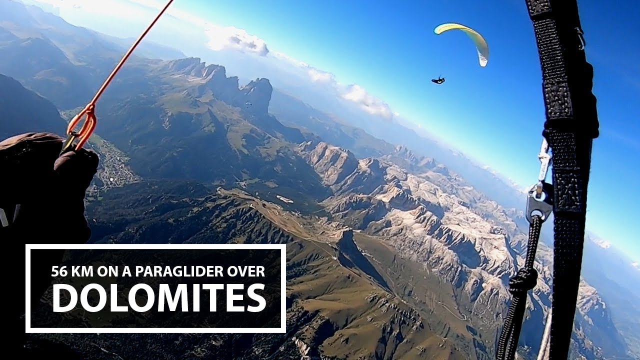 Przepiękne Dolomity z perspektywy paralotni, 5 godzin lotu w 11 minut - tylko najlepsze ujęcia!