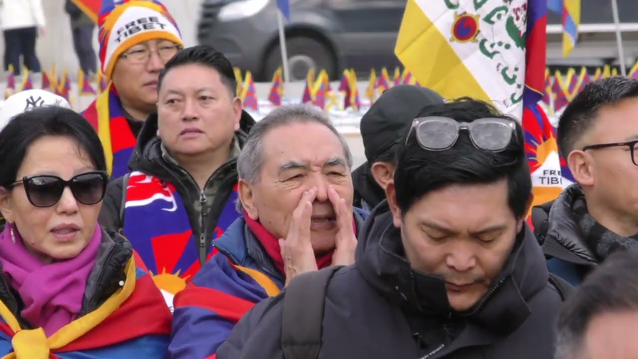 Protest rally in front of the United  Nations in Geneva  རྒྱུད་སྐུར་གང་མང།