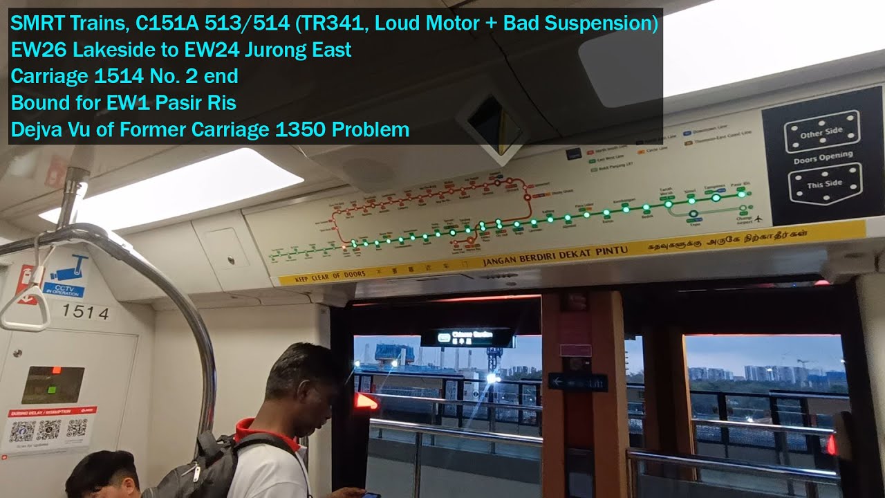 [Loud Motor + Bad Suspension] SMRT Trains - Joyride on C151A 513/514 from EW26 LKS → EW24 JUR [B/C]