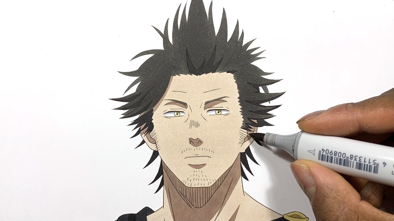 How to Draw Yami Sukehiro Easy - Black Clover (ブラッククローバー)