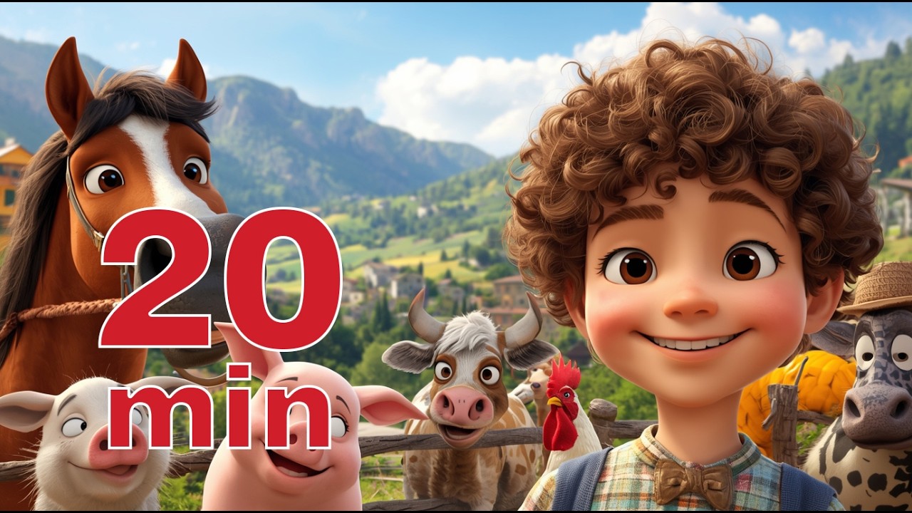 Cartoons for Kids  | 20-Minute Compilation 🎥 | Educational & Fun 🌾🐷🐔