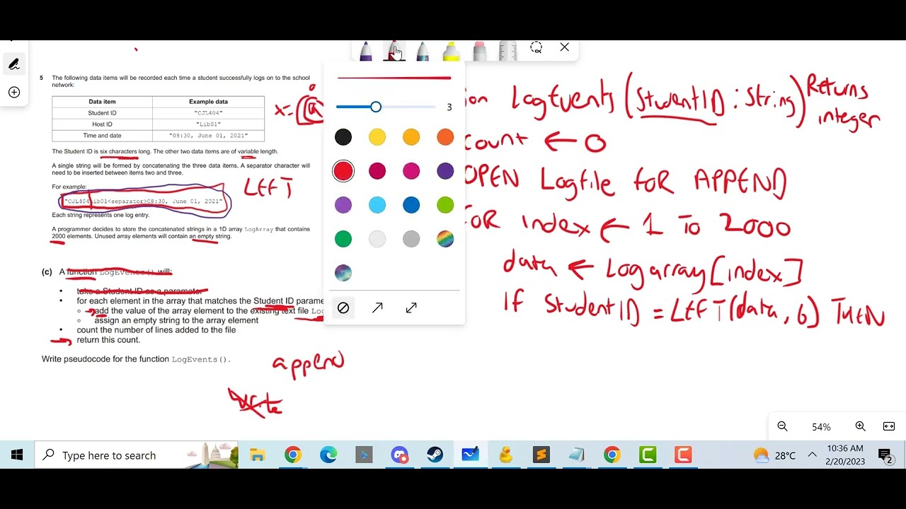 9618 CIE AS Create Psuedocode (Array to Text File)