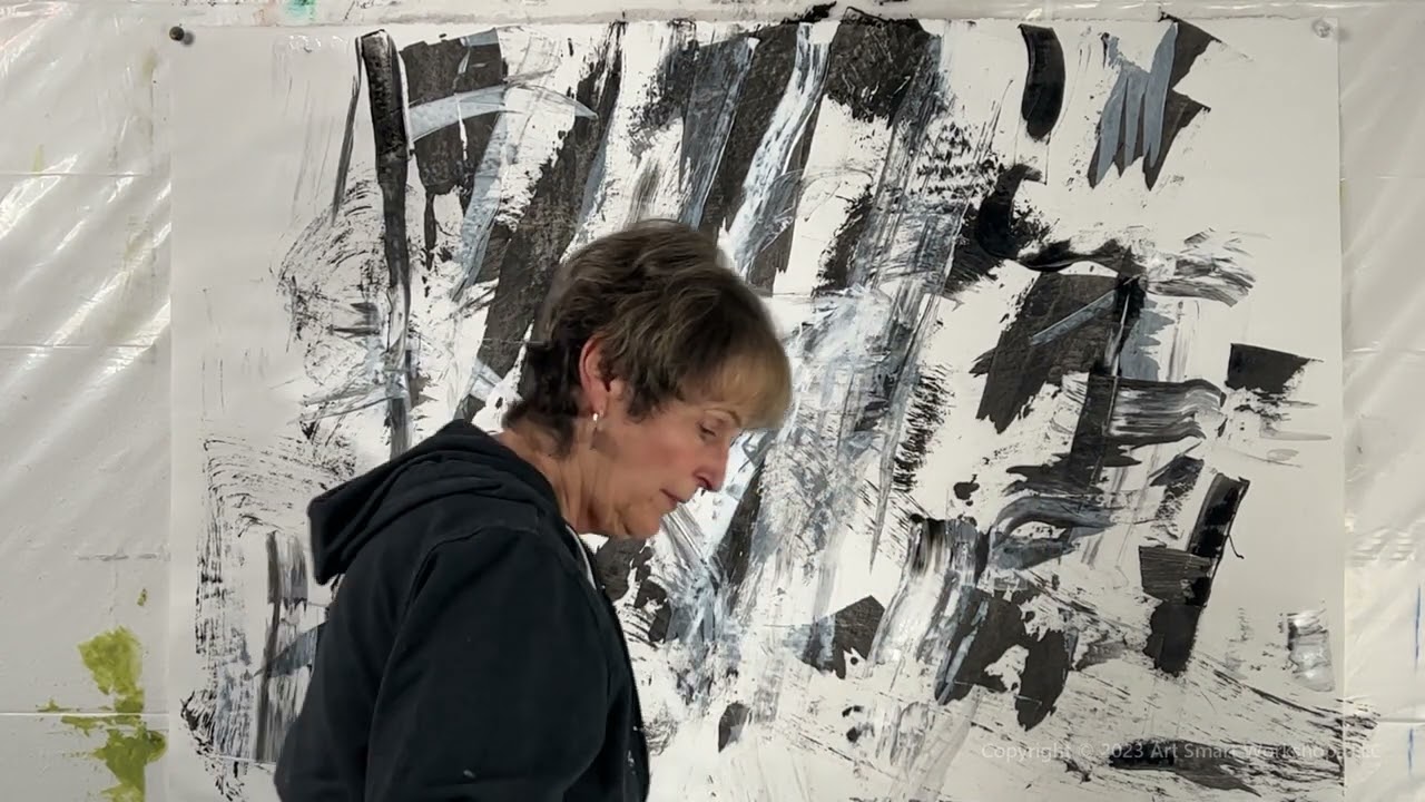 Boldly Abstract Exercise Part 4:  Embracing Boldness Painting Large