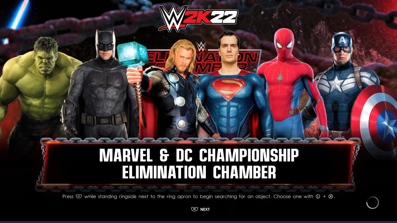 Marvel против DC | Матч на выбывание из 6 супергероев №1 | WWE 2K22 | 4K