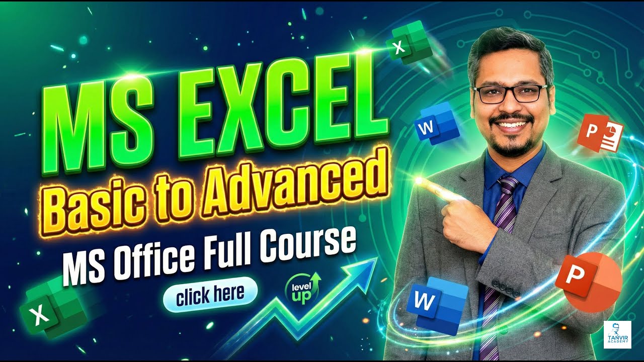 MS Excel Basic to Advanced Course 📈 MS Office Basic to Advanced