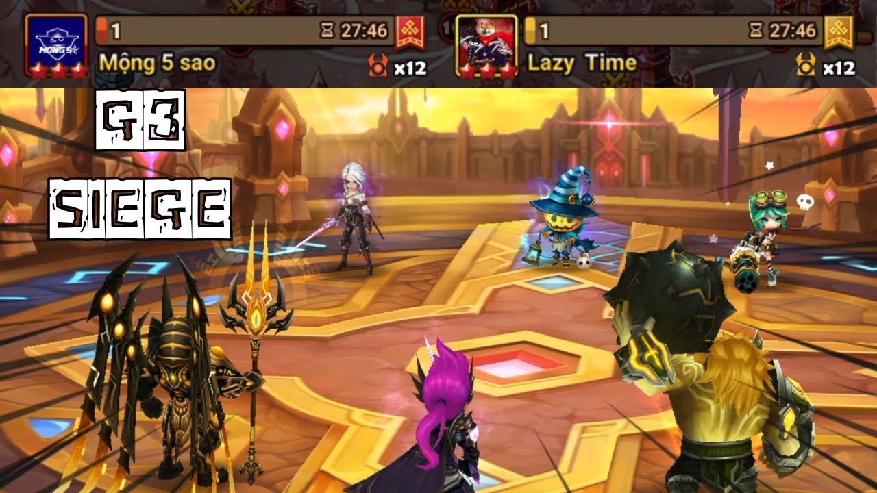 G3 SIEGE : Mộng 5 sao / Lazy Time - How to COUNTER Lazy Time's TOUGHEST NAT 4 Towers - Summoners War