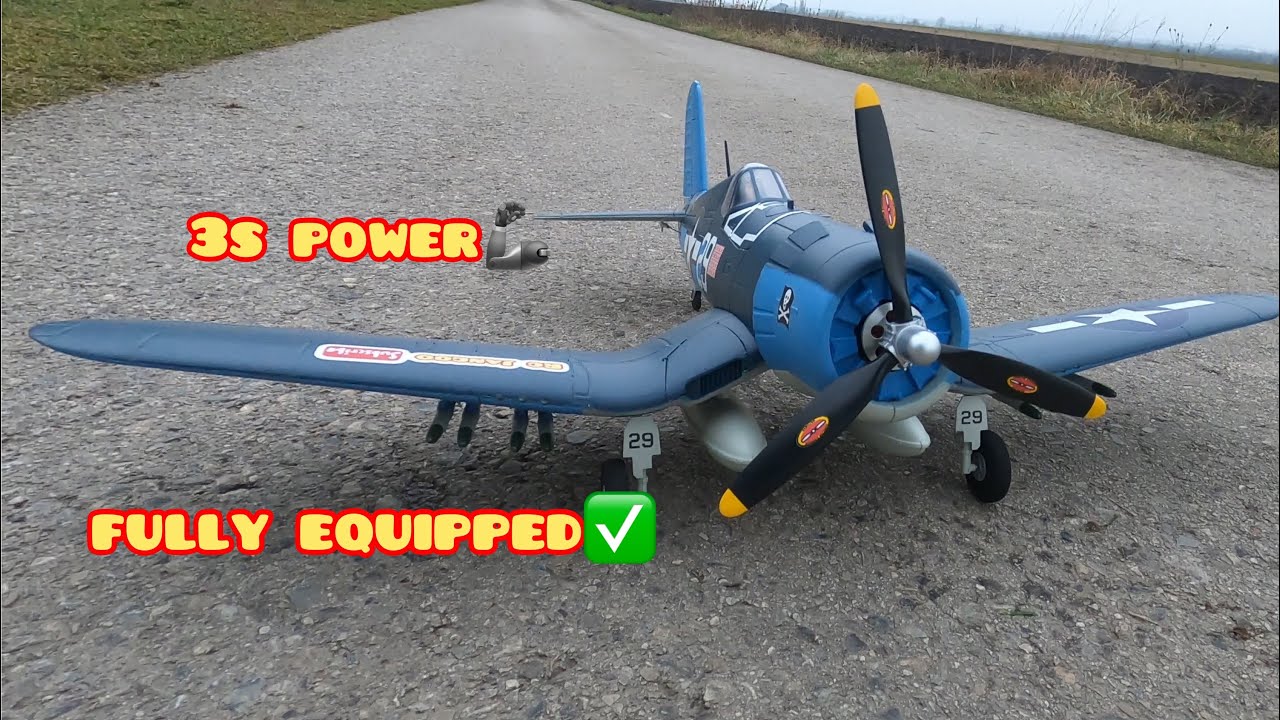 Hobbyking F4U Corsair 750mm - maiden flight🤘🫡👏#rcplane #f4u