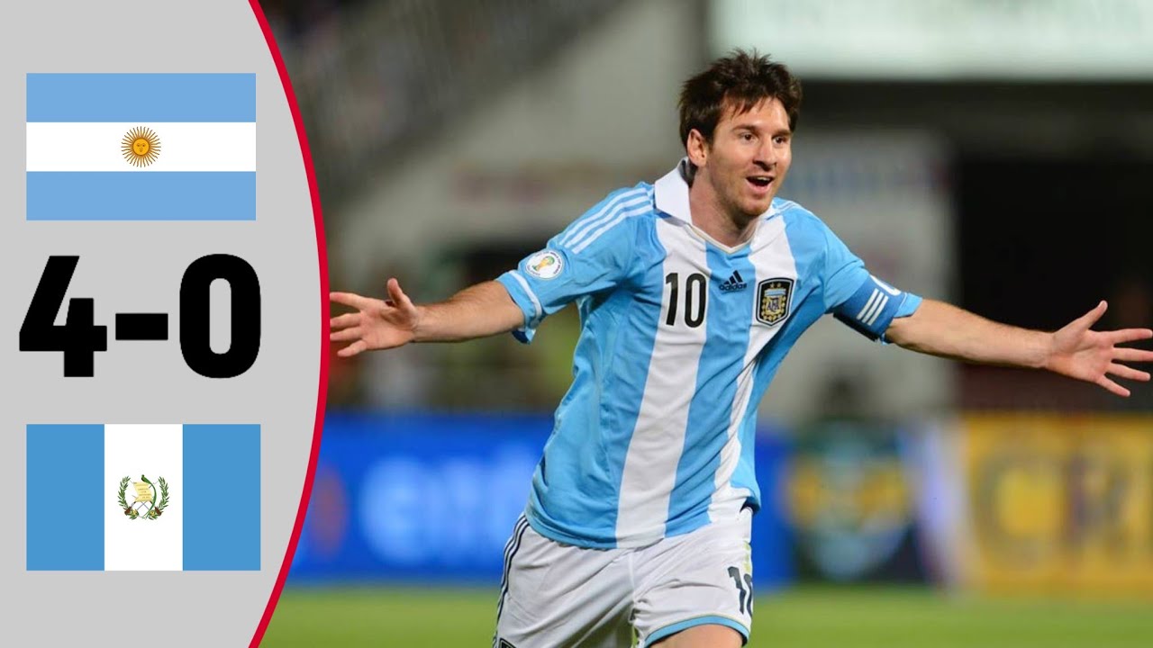 Argentina 4 × 0 Guatemala | Messi Hat-trick💥 | Highlights and All Goals- 2013 HD