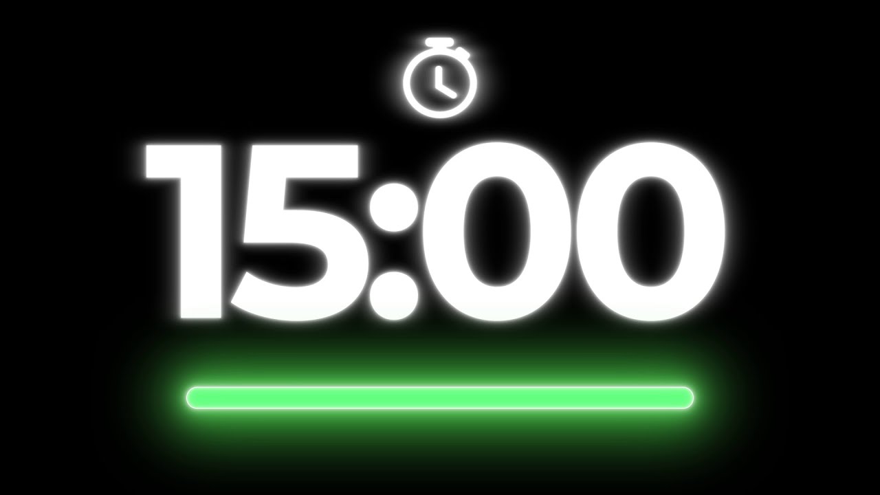 Temporizador 15 Minutos con Alarma ⏱️ Cuenta Regresiva 900 Segundos | 15 Minute Timer