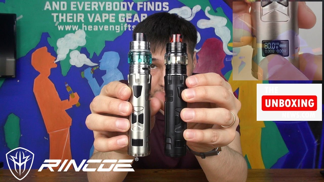 Rincoe Mechman 80W single 18650 Kit w/ MESH Tank unboxing and vaping