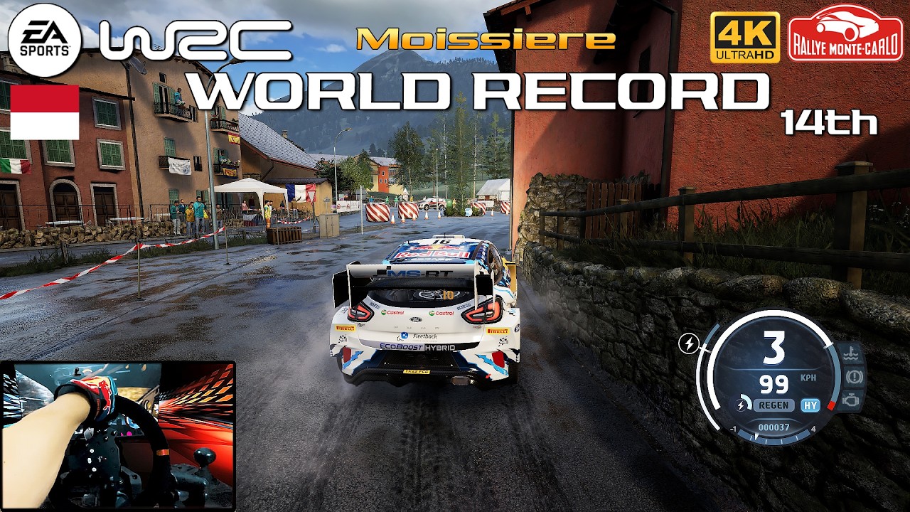 WORLD RECORD 14th - EA SPORTS WRC | Moissiere Monte Carlo - Ford Puma Rally | PXN V10 Gameplay
