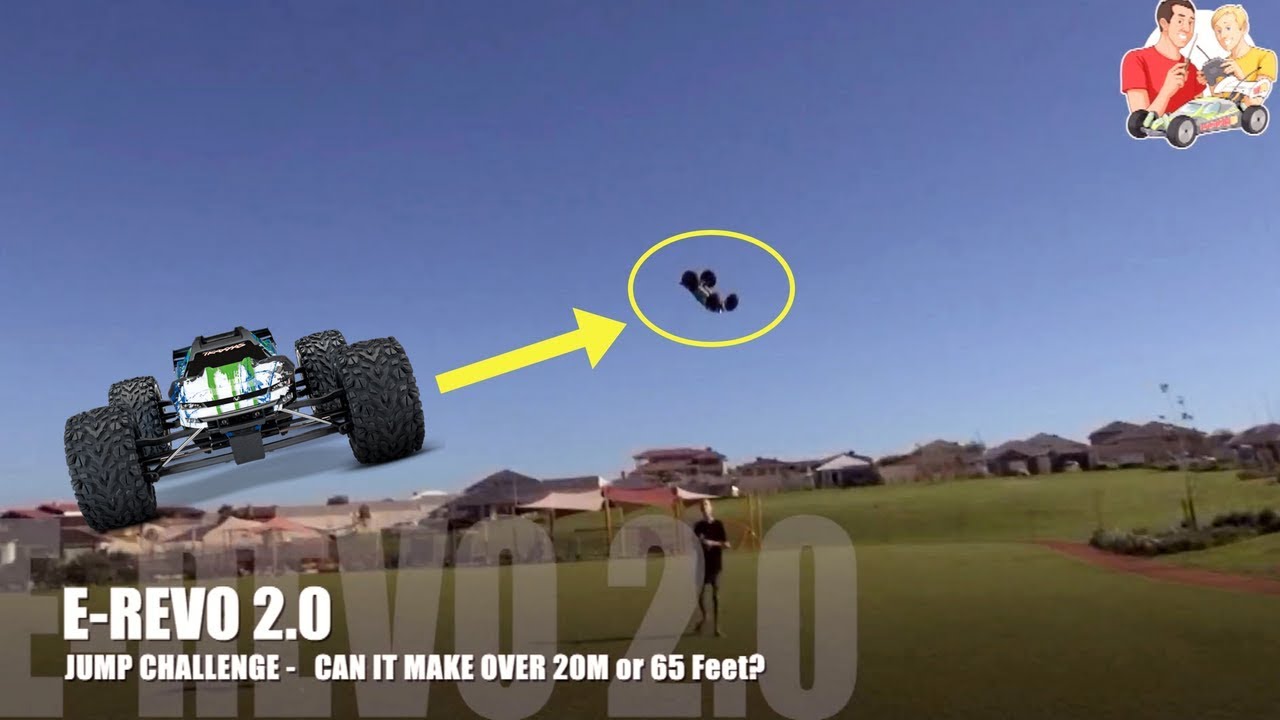 Traxxas E-Revo 2.0 VXL vs 1.0  BIG AIR Jump Challenge and More