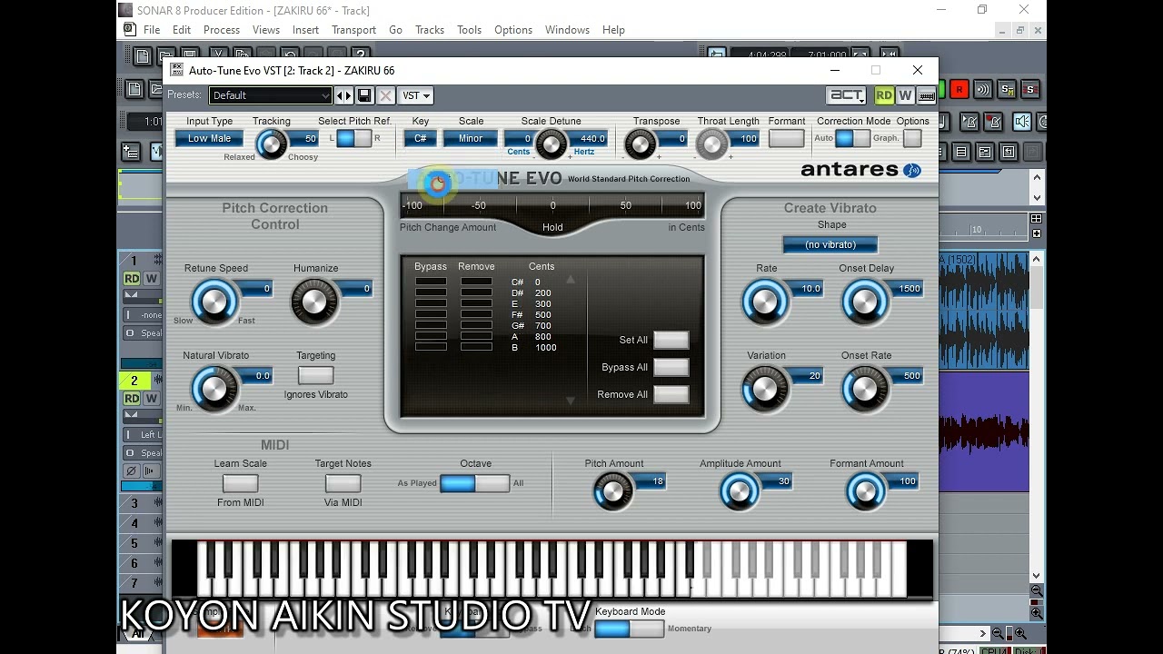 Yadda ake sai ta (Auto tune Evo vst) Na murya da #Sonar#8Producer#