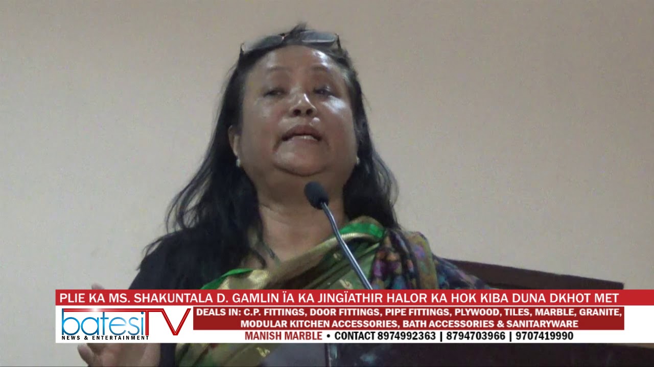 PLIE KA MS  SHAKUNTALA D  GAMLIN &Iuml;A KA JING&Iuml;ATHIR HALOR KA HOK KIBA DUNA DKHOT MET