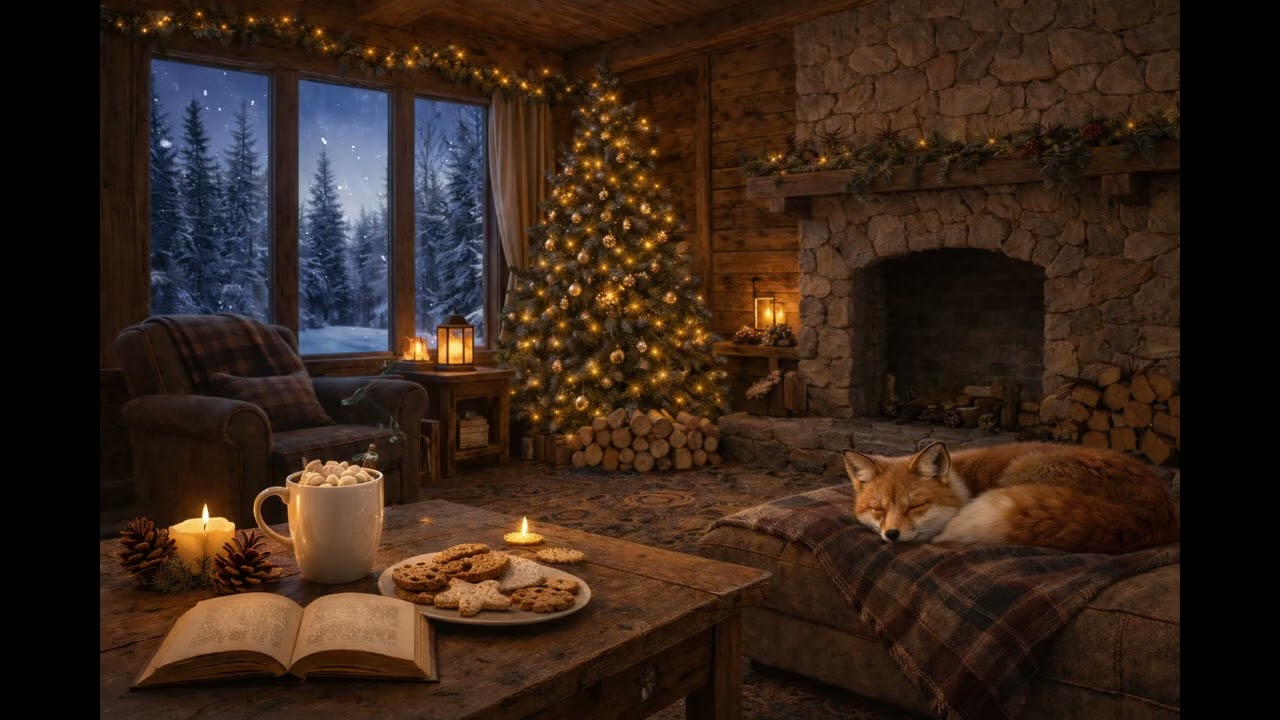 Winter Cabin Jazz | Snowy Cozy Ambience for Studying, Relaxing & Sleeping