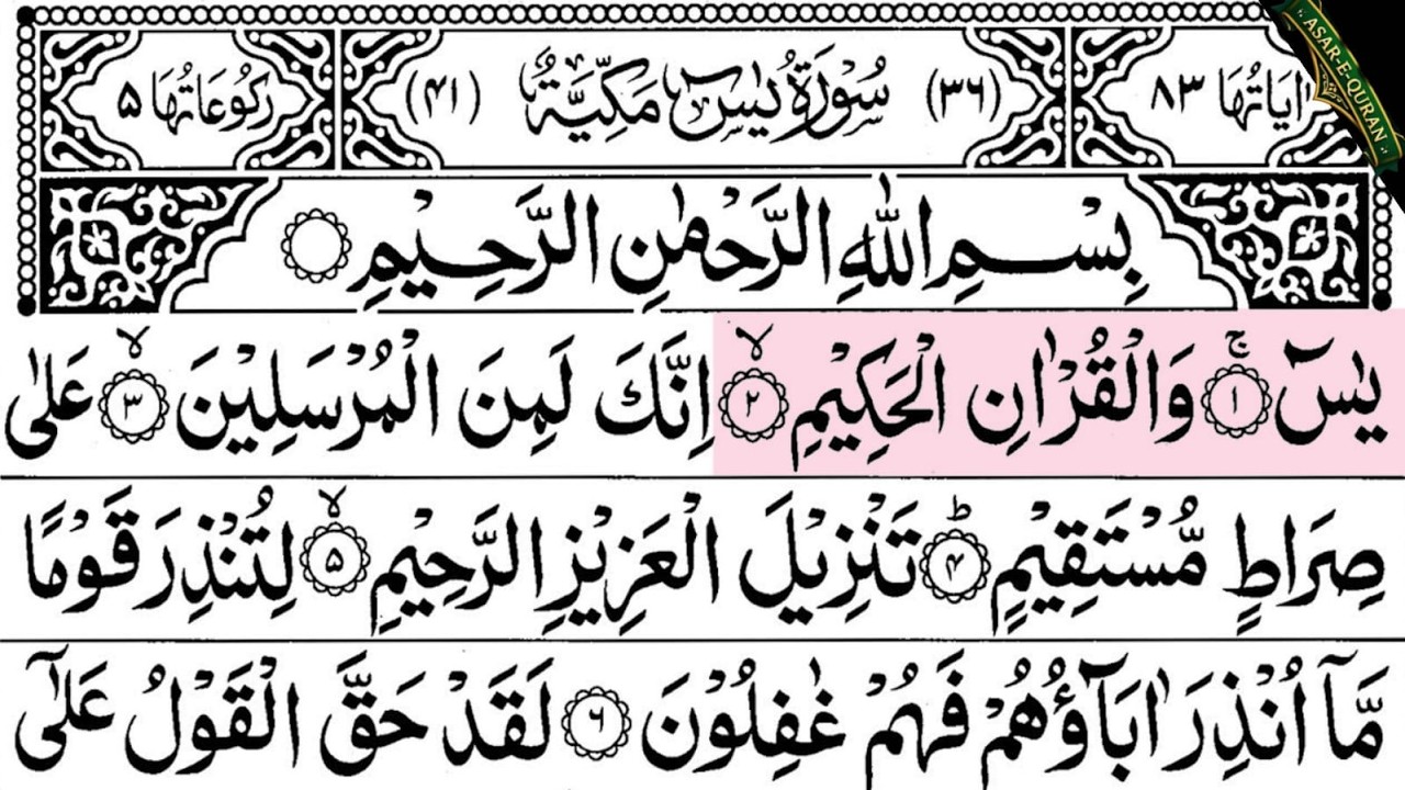 Surah Yasin (Yaseen) Full With Arabic Text | Sheikh Alaa Aql |  #surahyaseen EP_0011