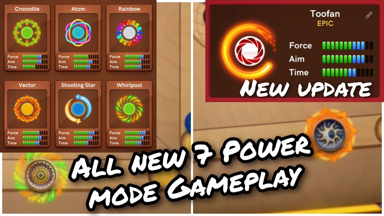 Carrom Pool New Update / All new 7 Power mode gameplays