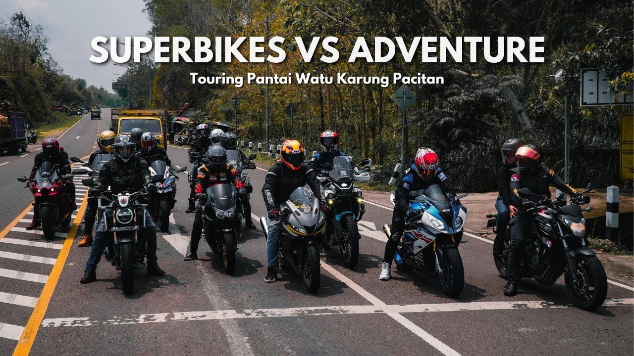SUPERBIKES VS ADVENTURE BIKES | Touring ke Pantai Watu Karung, Pacitan | 1290 SA (4K)