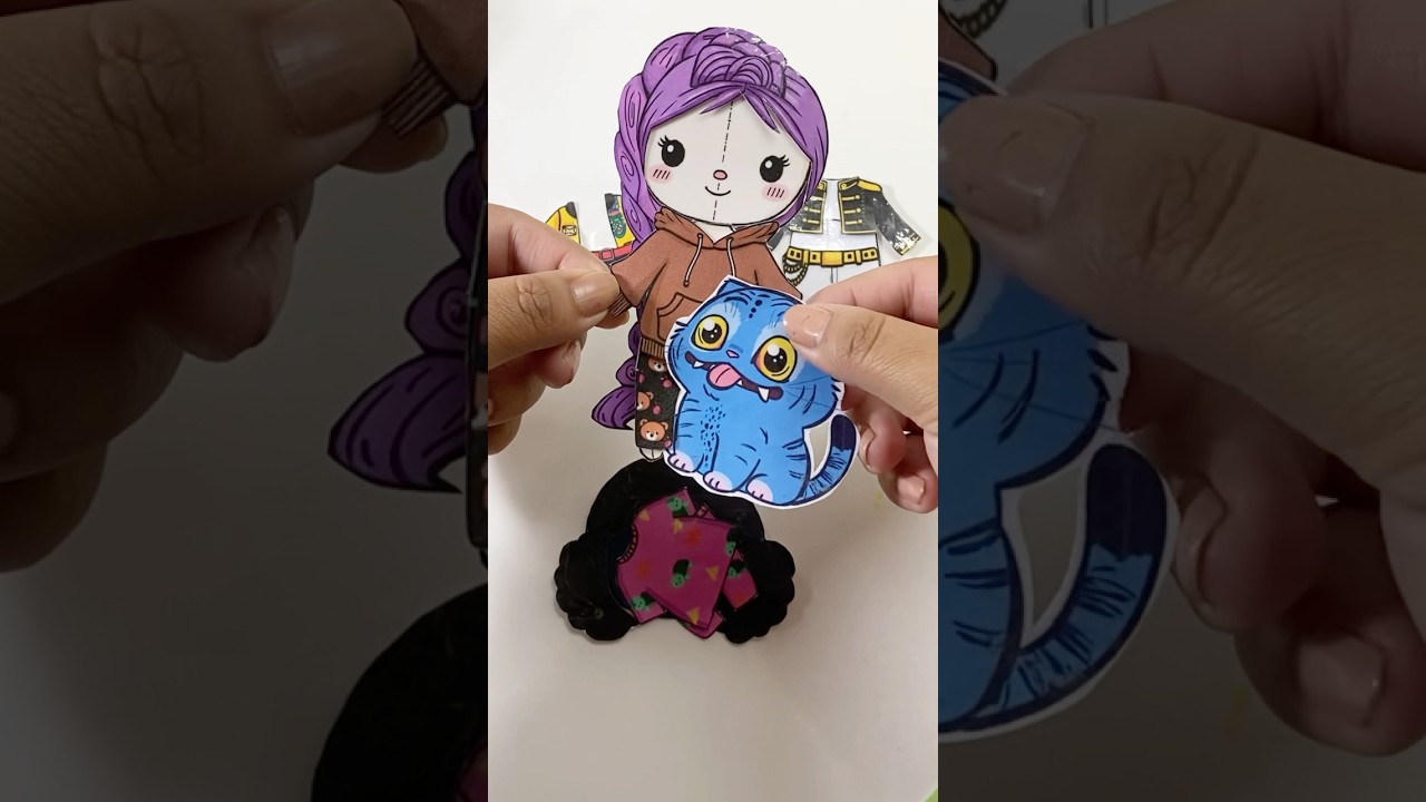 ✨ Lila la Mu&ntilde;eca de Papel como RUMI de DEMON HUNTER 🗡️ | Cosplay para Ni&ntilde;os